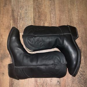 Black Leather Western Durango Cowboy Boots Like New!
